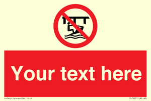 Custom Do not use watercraft in the vicinity of piers